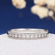 Round Brilliant Cut Channel Set Half Eternity Wedding Band Mapple Gems